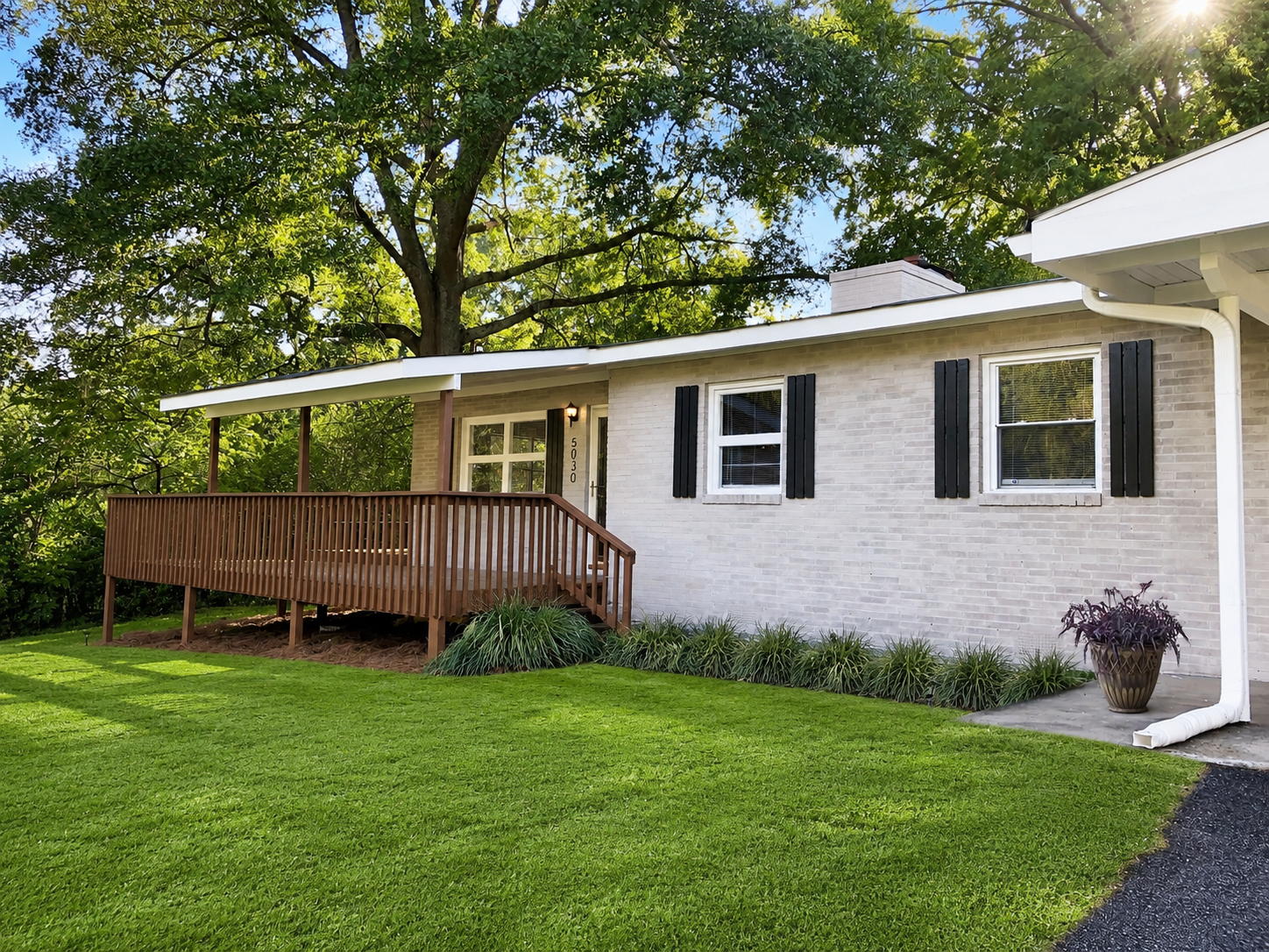 Exterior of the rented home at 5030 South Cobb School Road